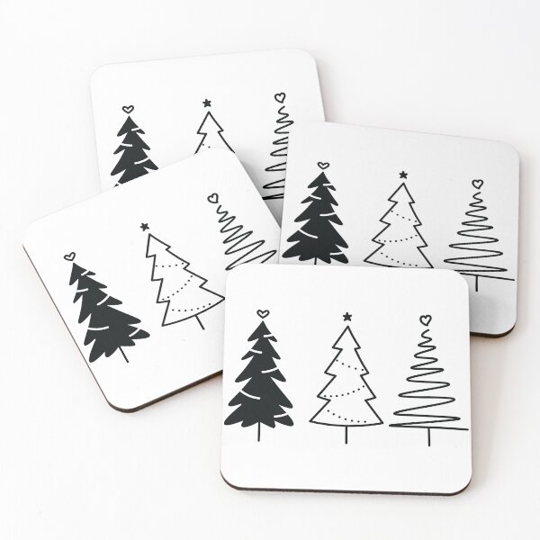 Item preview, Cute Hand Drawn Christmas Trees designed and sold by ChristmasSloth.