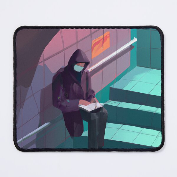 Item preview, Reading a Book on a Metro Station designed and sold by Parag's Travel Shop.