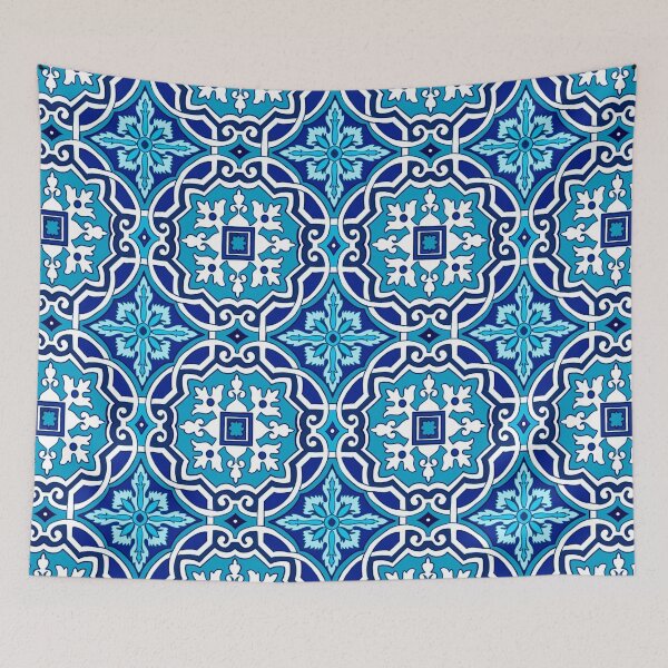 Item preview, Sicilian tiles,mediterranean,blue tiles ,lemons  designed and sold by MariaMarinova.