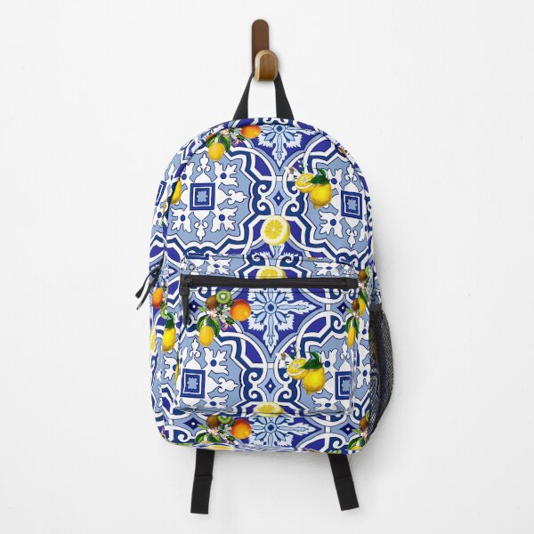 Item preview, Sicilian tiles,mediterranean,blue tiles ,lemons designed and sold by MariaMarinova.