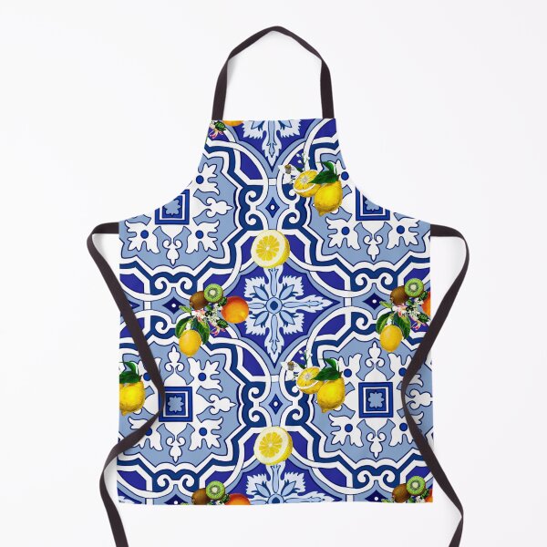 Item preview, Sicilian tiles,mediterranean,blue tiles ,lemons designed and sold by MariaMarinova.