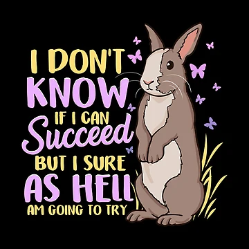 Artwork thumbnail, Ambitious Rabbit Accept Challenge Rabbit by Betsytiptoe