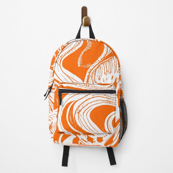 Item preview, Halloween Orange and White Abstract Swirl Design designed and sold by HalloweenThings.