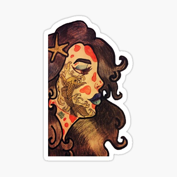 Koi Mermaid Sticker