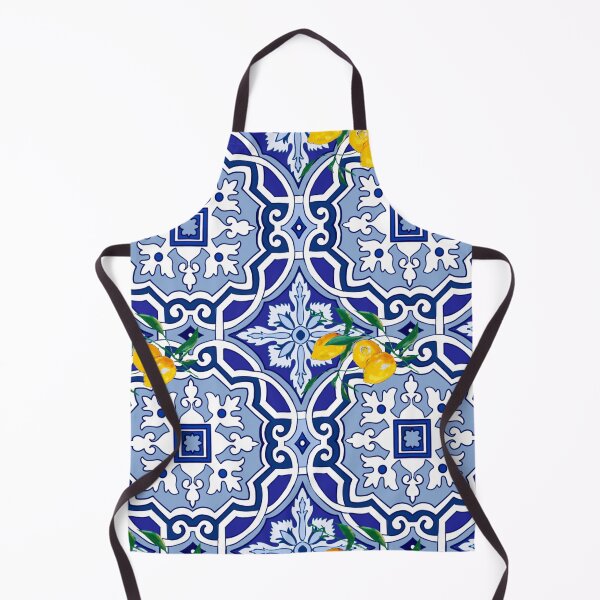 Item preview, Sicilian tiles,mediterranean,blue tiles ,lemons designed and sold by MariaMarinova.