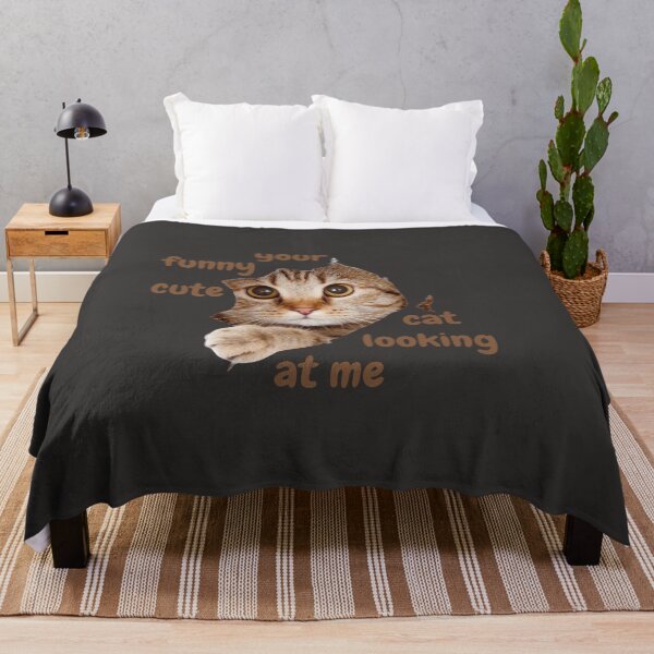 Item preview, Your funny cute cat looking at me designed and sold by MerchGiants.