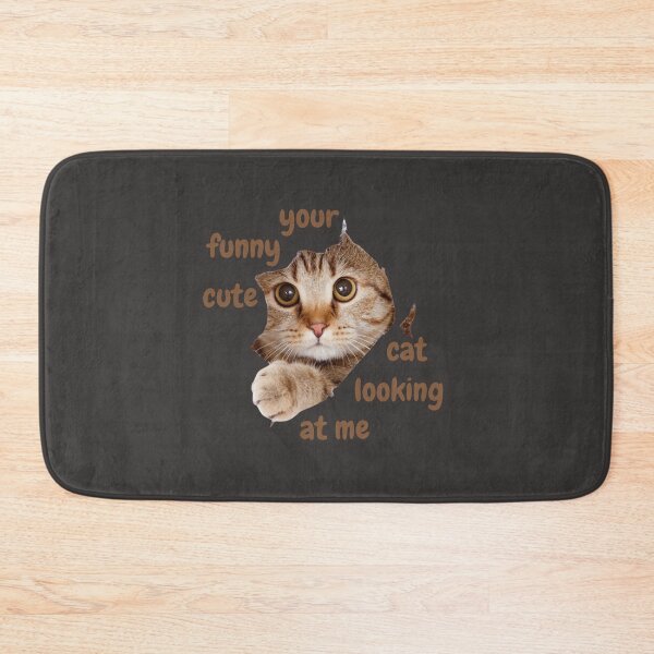 Item preview, Your funny cute cat looking at me designed and sold by MerchGiants.
