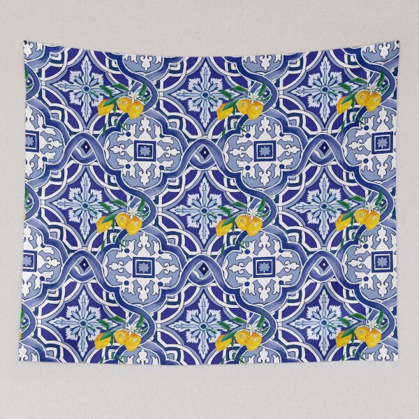 Item preview, Sicilian tiles,mediterranean,blue tiles  designed and sold by MariaMarinova.
