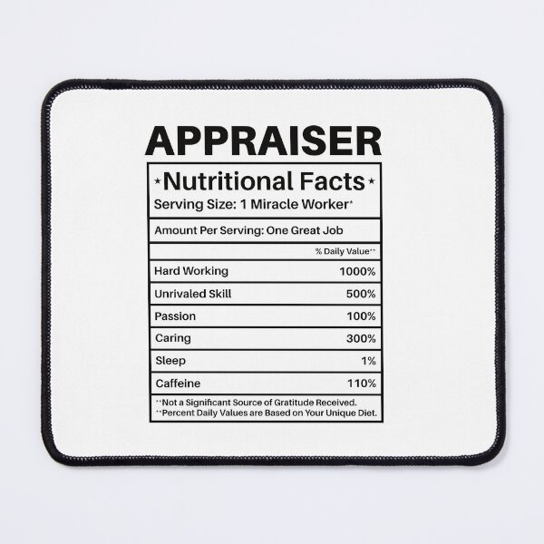 Item preview, Appraiser Nutritional Facts: Real Estate Funny Appraiser Gift designed and sold by Adexyl.