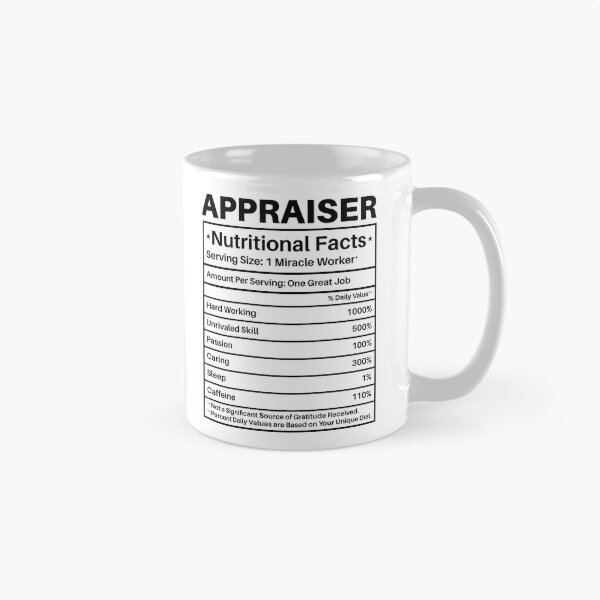 Item preview, Appraiser Nutritional Facts: Real Estate Funny Appraiser Gift designed and sold by Adexyl.