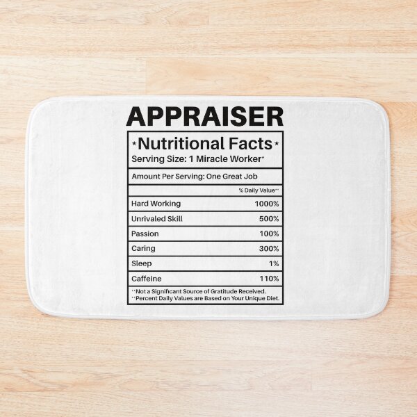 Item preview, Appraiser Nutritional Facts: Real Estate Funny Appraiser Gift designed and sold by Adexyl.