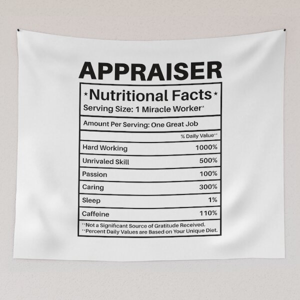 Item preview, Appraiser Nutritional Facts: Real Estate Funny Appraiser Gift designed and sold by Adexyl.