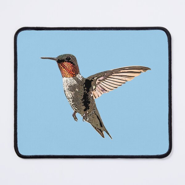 Item preview, A Ruby Throated Hummingbird Color Design Painting Print designed and sold by designsasstultd.