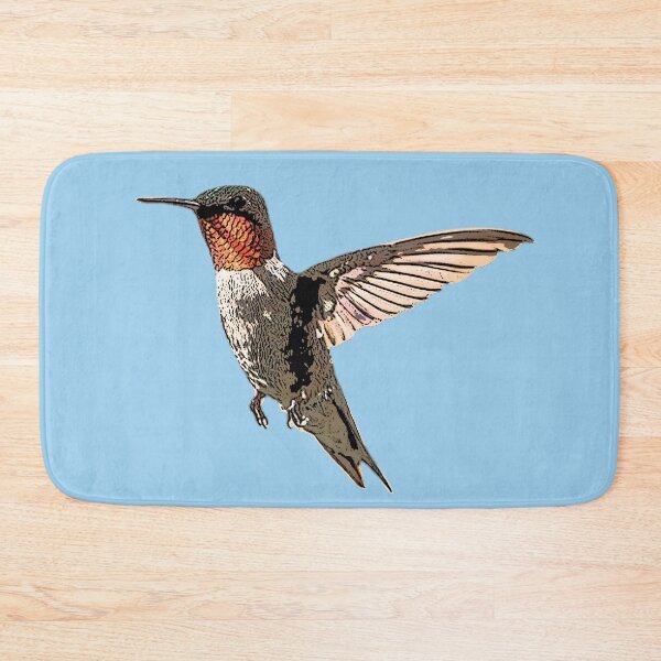 Item preview, A Ruby Throated Hummingbird Color Design Painting Print designed and sold by designsasstultd.