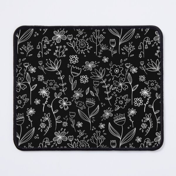 Item preview, Black and White Flower Sketch Print  designed and sold by Samantha  Ross Art.