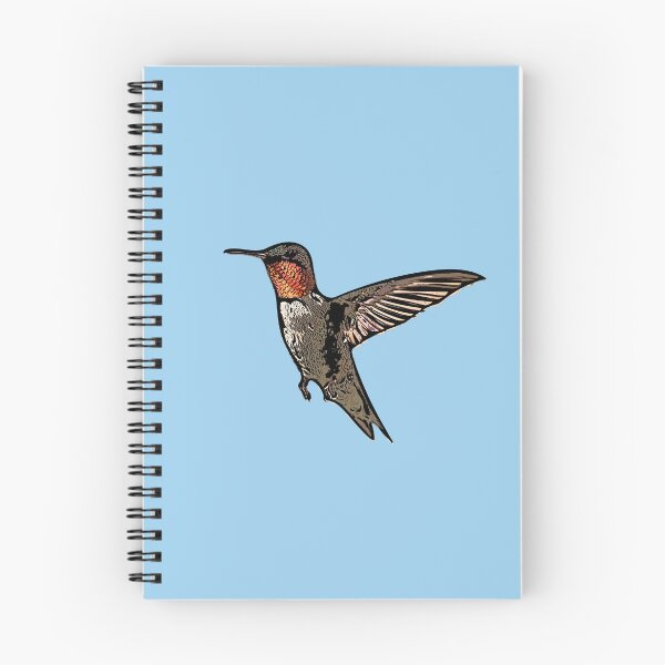 Item preview,  A Ruby Throated Hummingbird Black Alternate Design Painting Print designed and sold by designsasstultd.