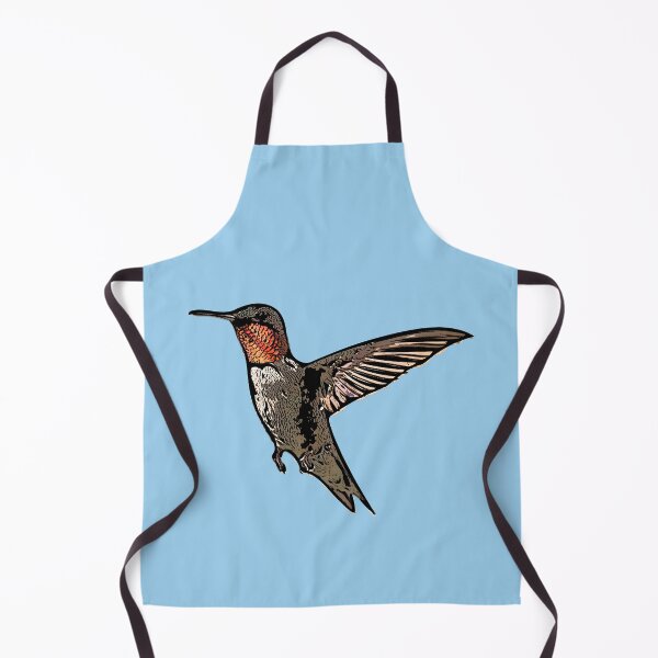 Item preview, A Ruby Throated Hummingbird Black Alternate Design Painting Print designed and sold by designsasstultd.