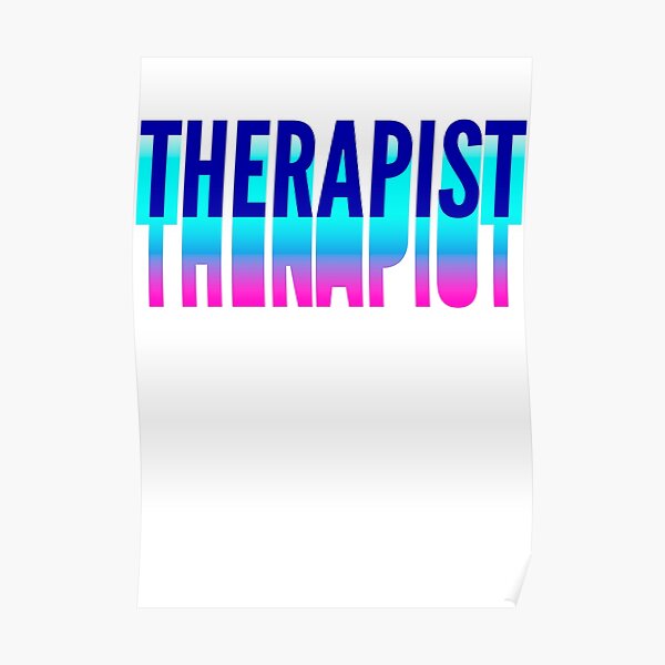 Therapist With Long Gradient Shadow Poster For Sale By Svpod Redbubble