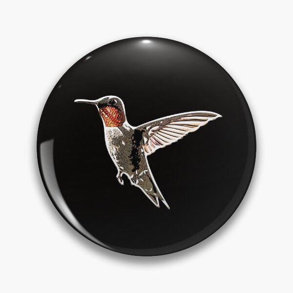 Item preview,  A Ruby Throated Hummingbird White Alternate Design Painting Print designed and sold by designsasstultd.