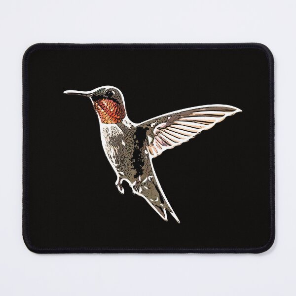 Item preview,  A Ruby Throated Hummingbird White Alternate Design Painting Print designed and sold by designsasstultd.