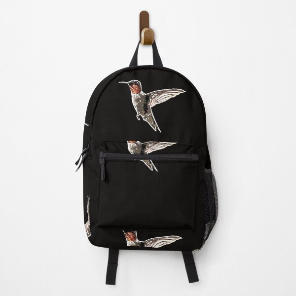 Item preview, A Ruby Throated Hummingbird White Alternate Design Painting Print designed and sold by designsasstultd.