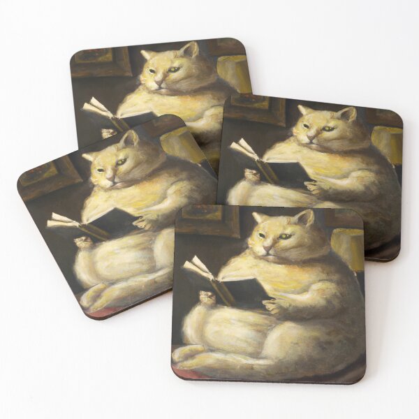 Item preview, Francis the Cat, lounging with a book (Baroque) designed and sold by thecatandkettle.
