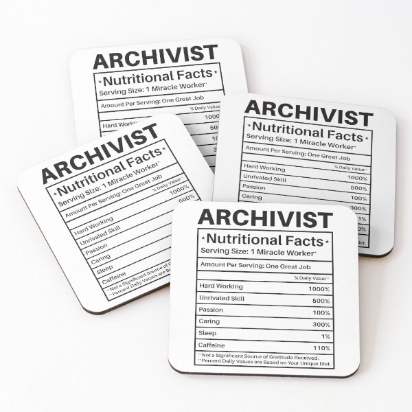 Item preview, Archivist Nutritional Facts: Funny Archivist Gift designed and sold by Adexyl.