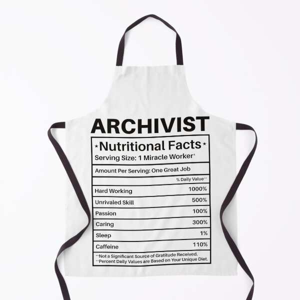Item preview, Archivist Nutritional Facts: Funny Archivist Gift designed and sold by Adexyl.