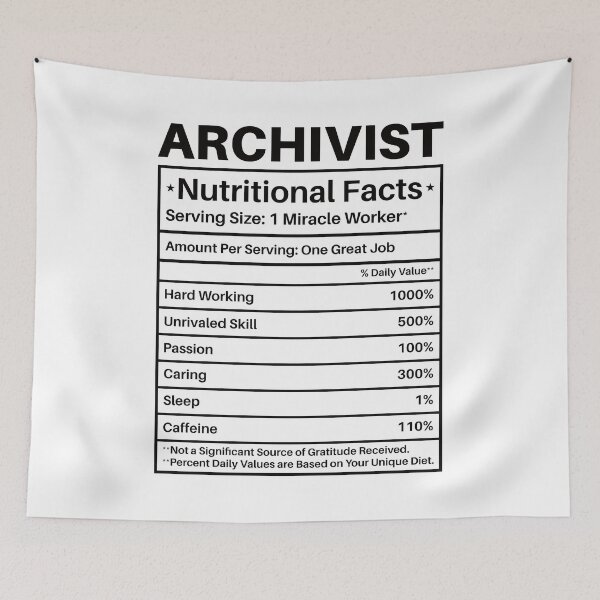 Item preview, Archivist Nutritional Facts: Funny Archivist Gift designed and sold by Adexyl.