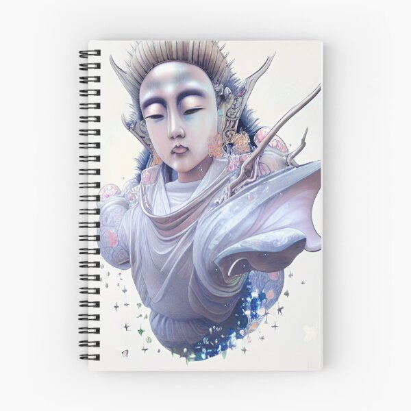 Item preview, Chinese Buddha Concept Art Digital Illustration Fantasy Portrait Asian Beauty Abstract Mystical Authentic Korean Japanese Traditional Ink Painting Face Mask Hanya Tattoo Character Design designed and sold by S Y N T H R E A L M.