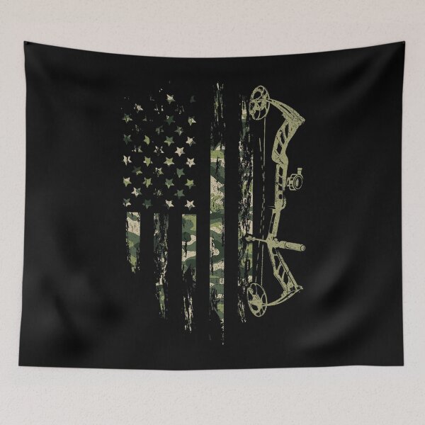 Item preview, Camo American Flag Bowhunting Bow Archery Deer Hunting Gift designed and sold by unusedbandwidth.