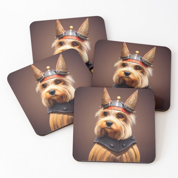 Item preview, Cutest Yorkie dressed as a mediavel knight designed and sold by Studiowatermars.
