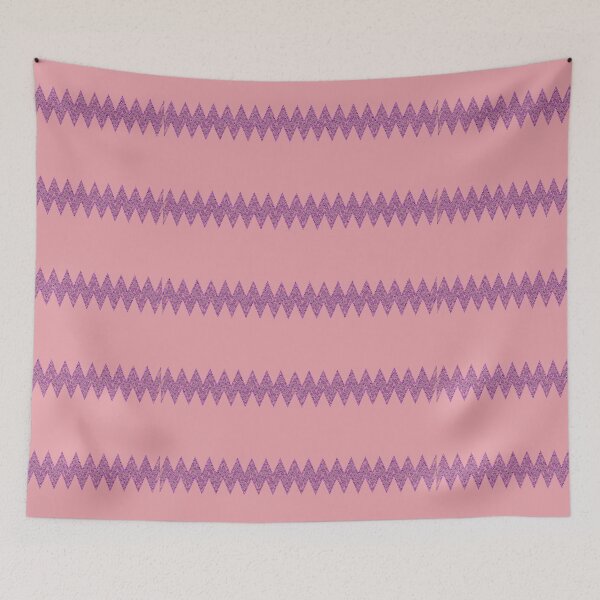 Item preview, Abstract Zigzag Lines Pattern Boho Vibes on a Dusty Pink Background designed and sold by Beachy.