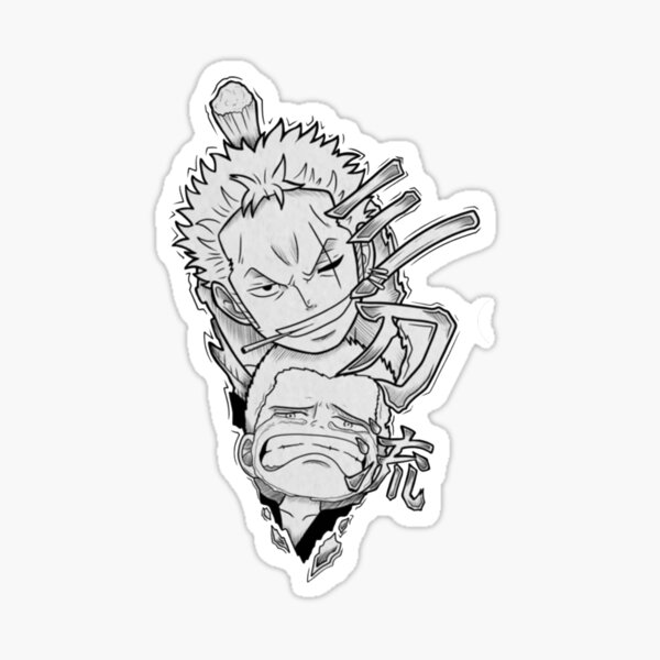 Zoro Stickers for Sale  One piece tattoos, Black and white stickers, Anime  stickers