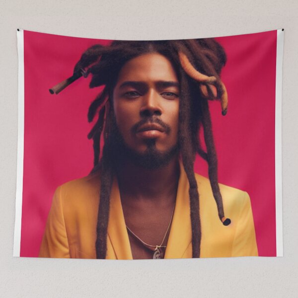 Aperçu de l'œuvre Portrait artistique élégant et cool de dreadlocks aux cheveux naturels créée et vendue par LocFestNYC.
