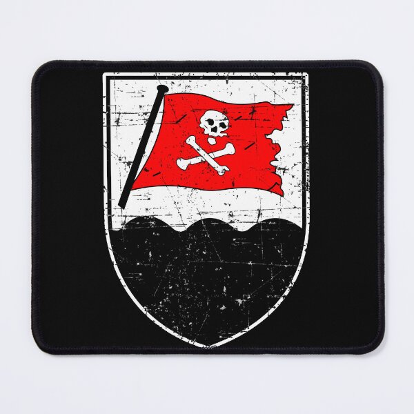Item preview, Kriegsmarine U-boat U-189 - Red Pirate Flag - Grunge Style designed and sold by pzd501.