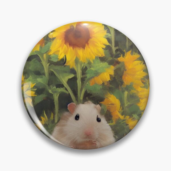 Item preview, Hamster in a field of Sunflowers designed and sold by HenrietteDoodle.
