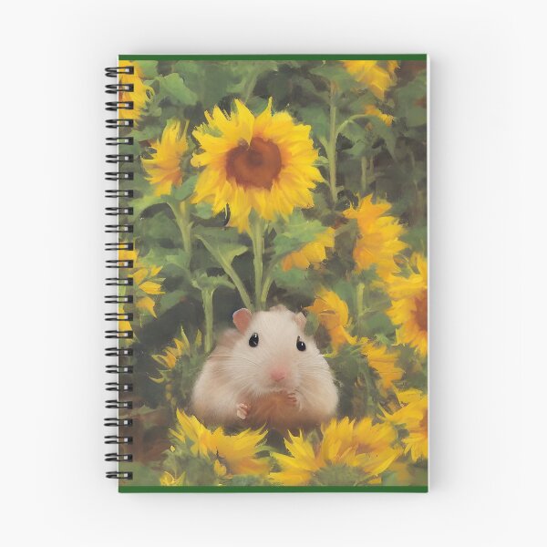 Item preview, Hamster in a field of Sunflowers designed and sold by HenrietteDoodle.