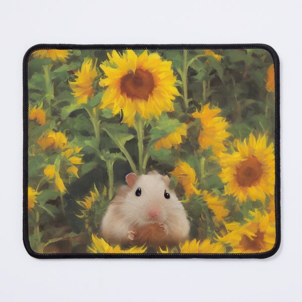 Item preview, Hamster in a field of Sunflowers designed and sold by HenrietteDoodle.