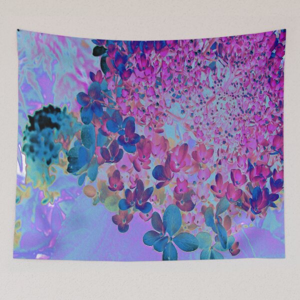 Item preview, Elegant Dark Blue and Magenta Limelight Hydrangea designed and sold by myrubiogarden.