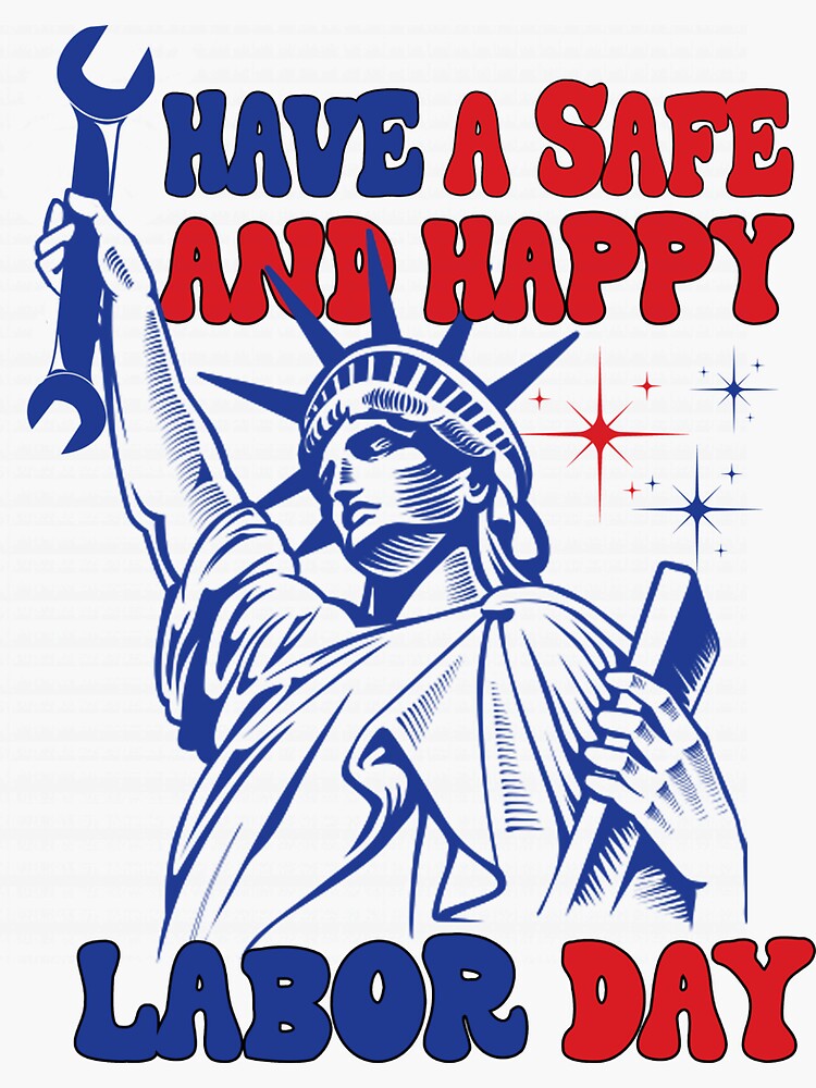 "Happy Labor day, American Flag with USA eagle " Sticker for Sale by