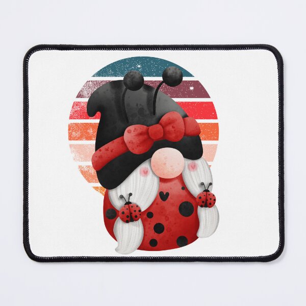 Item preview, Gnome ladybug Retro Sunset designed and sold by happygreenshop.