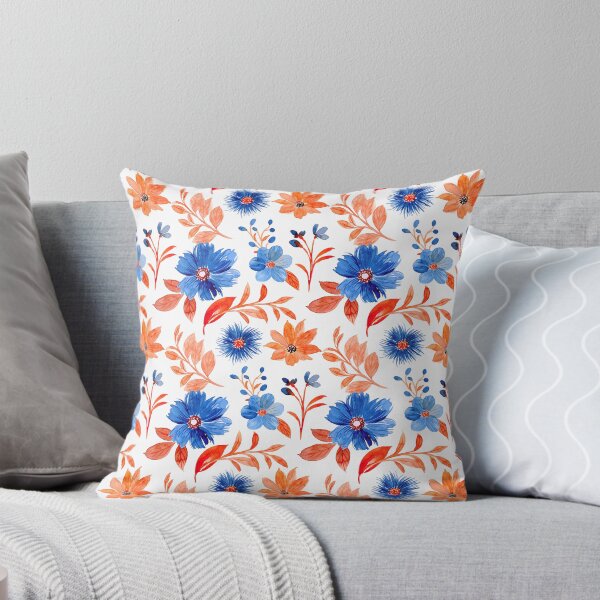 Item preview, Mystic Floral-Orange and Blue ! designed and sold by abhi_does _design.