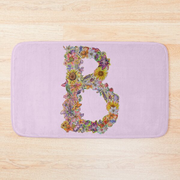 Item preview, B Floral Initial designed and sold by Lenaartist.