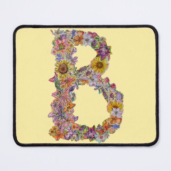 Item preview, B Floral Initial designed and sold by Lenaartist.