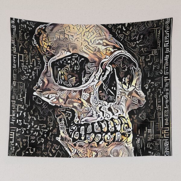 Item preview, Mayan Glyph Skull designed and sold by DiscoGypsyFish.