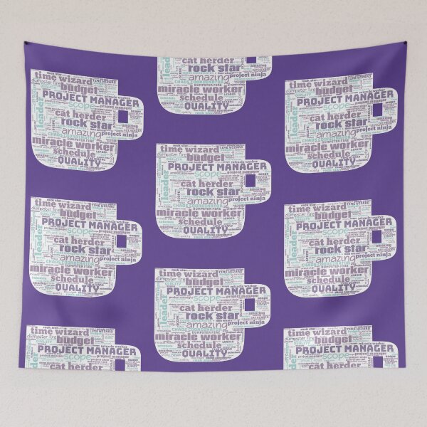 Item preview, Purple Coffee Project Manager Word Art designed and sold by Awesomefamily.