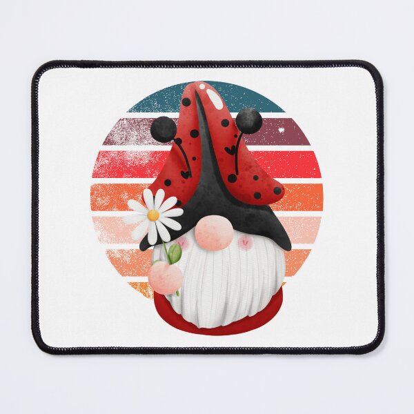 Item preview, Gnome ladybug Retro Sunset designed and sold by happygreenshop.