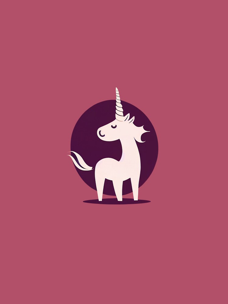 Discover Cute Minimalist Unicorn in Dark Pink colors Iphone Case