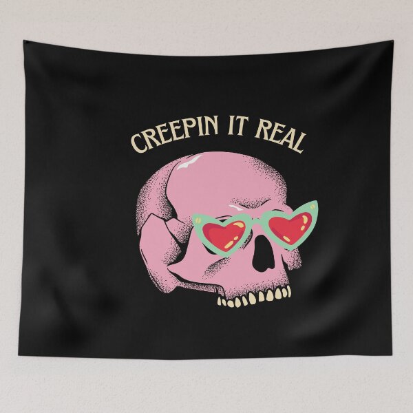 Item preview, Creepin it real | Funny halloween skull | Fall | Costume 2022 designed and sold by BloompodDesigns.